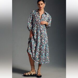 The Bettina Tiered Shirt Dress Anthropologie
